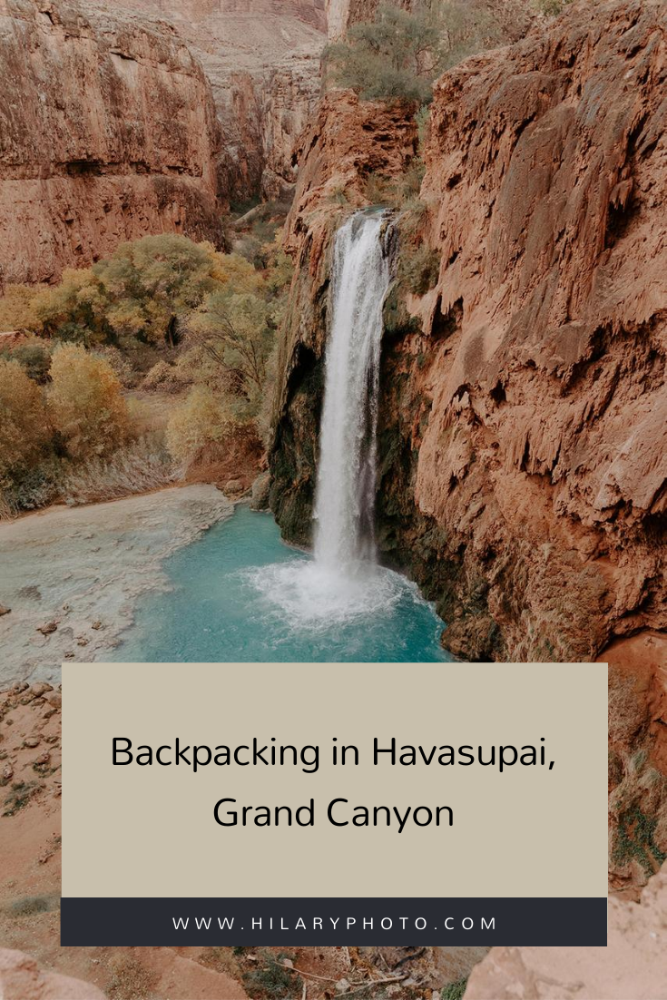 Backpacking in Havasupai, Grand Canyon by Hilary Kao Photo. Including hiking photos, couples session inspiration, nature photography and outdoor photography inspiration. Book your Los Angeles wedding and browse the blog for more inspiration #photography #weddingplanning #weddingtips #weddingphotography #LosAngelesphotographer