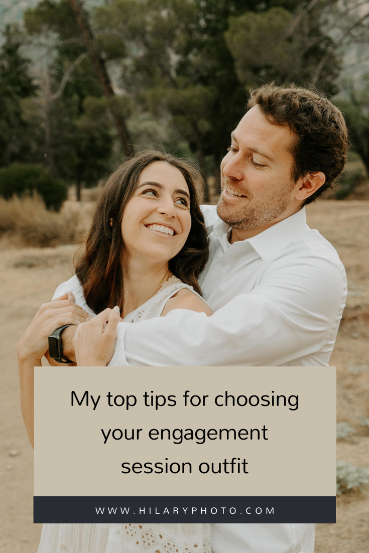 My top tips for choosing your engagement session outfit by Hilary Kao Photo. This blog post includes Includes posing inspiration for an outdoor couples session. Book your Los Angeles couples session and browse the blog for more inspiration #couples #photography #couplesphotography #Coloradophotographer #engagementphotography